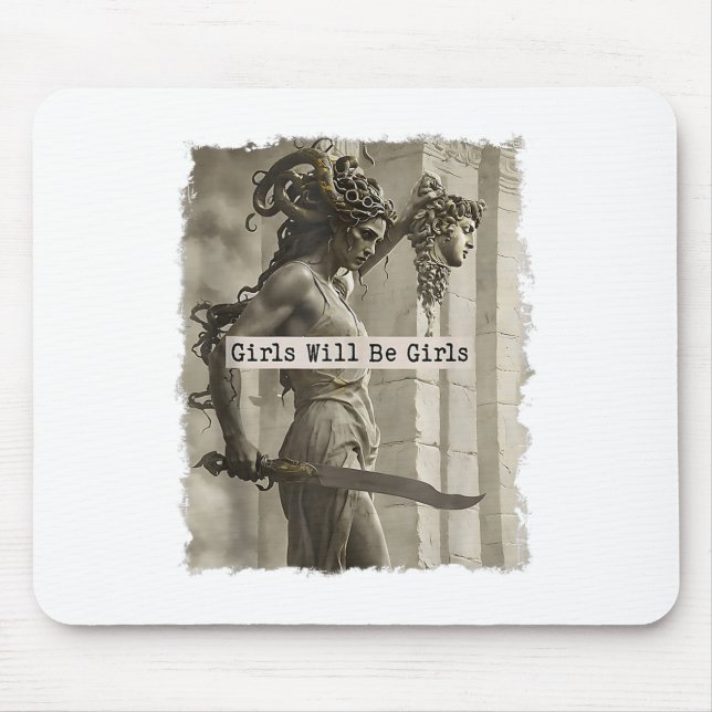 Girl Will Be Girls Medusa Tank Top_1  Mouse Pad (Front)