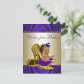 Girl Wishes for Baby Girls Purple Baby Shower Game (Standing Front)