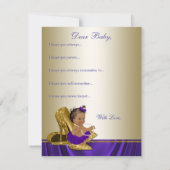 Girl Wishes for Baby Girls Purple Baby Shower Game (Back)