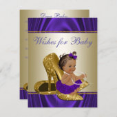 Girl Wishes for Baby Girls Purple Baby Shower Game (Front/Back)