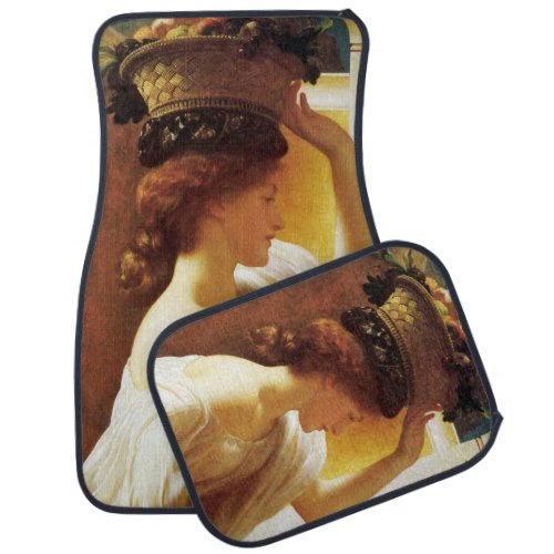Girl With a Basket of Fruit by Frederic Leighton Car Floor Mat