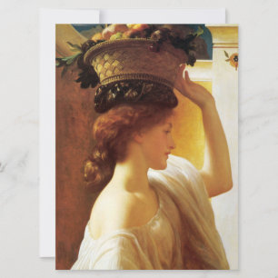 Girl With a Basket of Fruit (by Frederic Leighton) Card