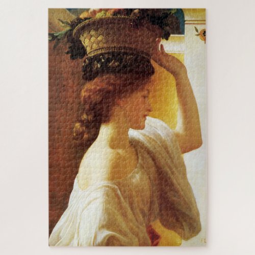 Girl With a Basket of Fruit by Frederic Leighton Jigsaw Puzzle