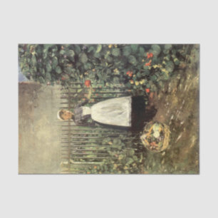 Girl With a Basket of Vegetables in a Garden Tissue Paper