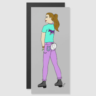 girl with a bunny tail  