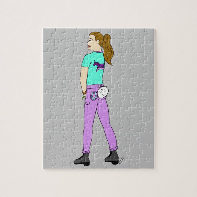 girl with a bunny tail   jigsaw puzzle (Vertical)