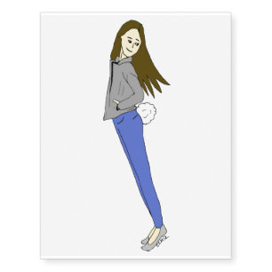 girl with a bunny tail temporary tattoos