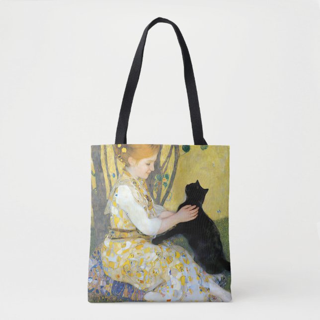 Girl with a Cat Tote (Front)