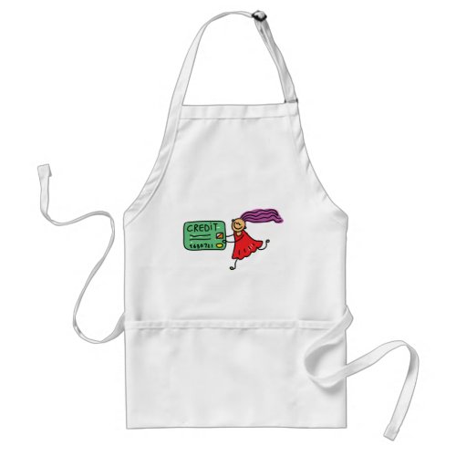Girl With A Credit Card Adult Apron