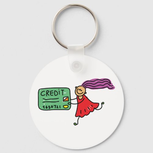 Girl With A Credit Card Keychain