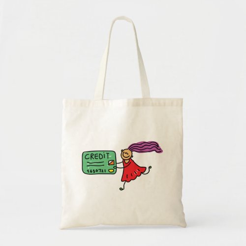 Girl With A Credit Card Tote Bag
