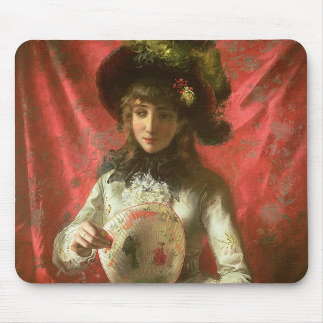 Girl with a Fan Mouse Pad (Front)