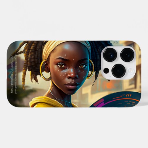 Girl With a Frisbee in a City of the Future Case_Mate iPhone 14 Pro Case