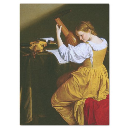 GIRL WITH A LUTE TISSUE PAPER