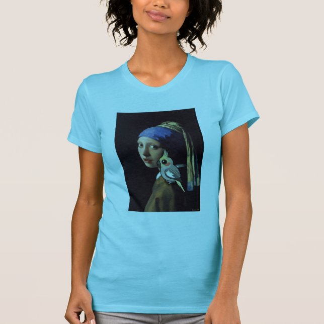 Girl with a Pearl Cockatiel T-Shirt (Front)