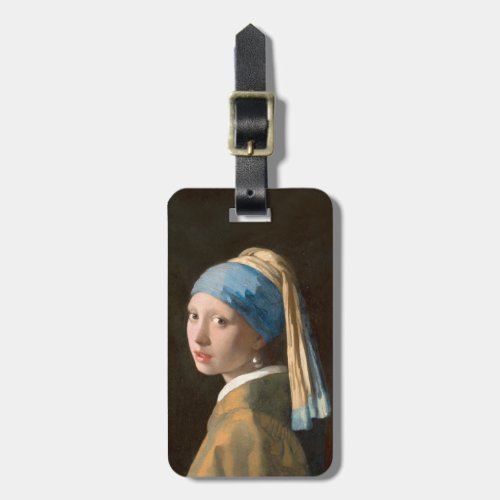 Girl with a Pearl Earring 1665 Johannes Vermeer Luggage Tag
