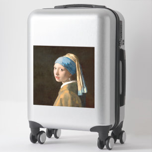 Girl with a Pearl Earring (1665) Luggage Sticker