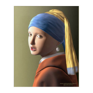 Girl with a pearl earring acrylic print