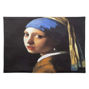 Girl with a Pearl Earring After Johannes Vermeer Placemat