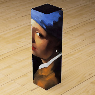 Girl with a Pearl Earring After Johannes Vermeer Wine Box