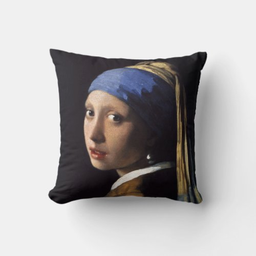 Girl with a pearl earring art cushion