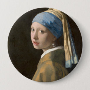 Girl with a Pearl Earring Button