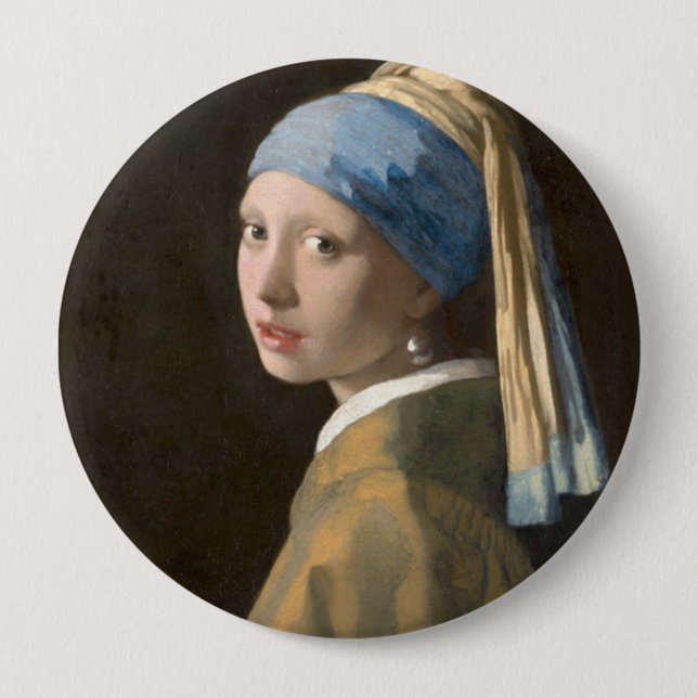 Girl with a Pearl Earring Button (Front)
