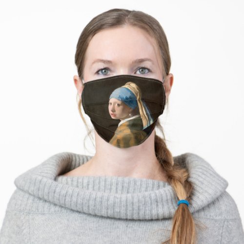 Girl with a Pearl Earring by Johannes Vermeer Adult Cloth Face Mask