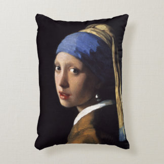 Girl With A Pearl Earring by Johannes Vermeer Decorative Pillow