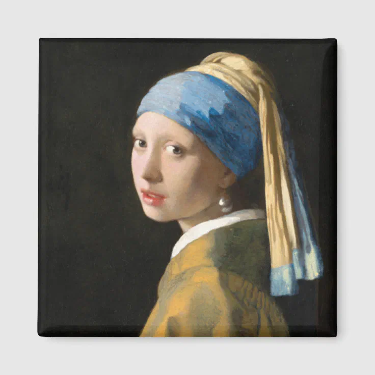 Girl with a Pearl Earring by Johannes Vermeer Magnet | Zazzle