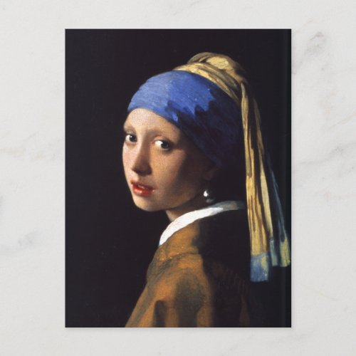 Girl with a pearl earring By Johannes Vermeer Postcard