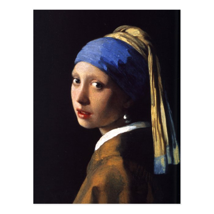 Girl with a pearl earring. By Johannes Vermeer Post Card