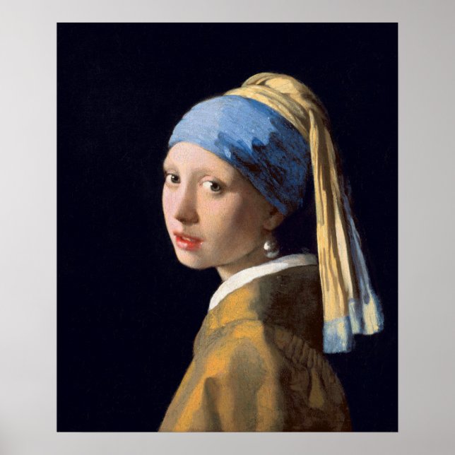 Girl With A Pearl Earring By Johannes Vermeer Poster (Front)