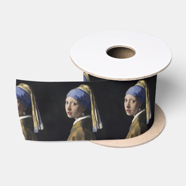 Girl with a Pearl Earring by Johannes Vermeer Satin Ribbon (Spool)