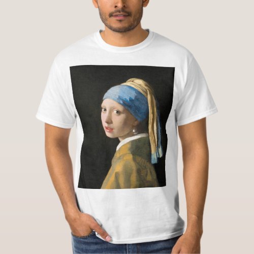 Girl with a Pearl Earring by Johannes Vermeer T_Shirt