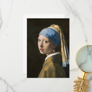 Girl with a Pearl Earring by Johannes Vermeer Thank You Card