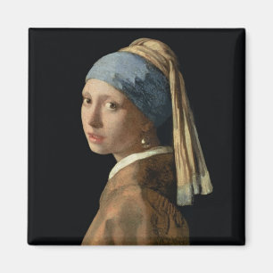 Girl with a Pearl Earring, c.1665-6 (oil on canvas Magnet