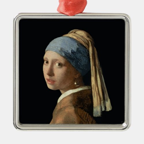Girl with a Pearl Earring c1665_6 oil on canvas Metal Ornament