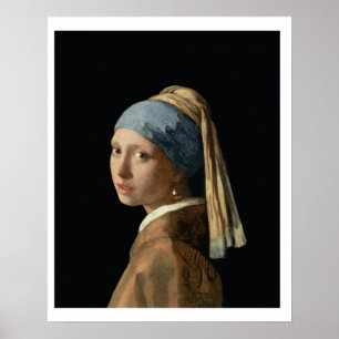 Girl with a Pearl Earring, c.1665-6 (oil on canvas Poster