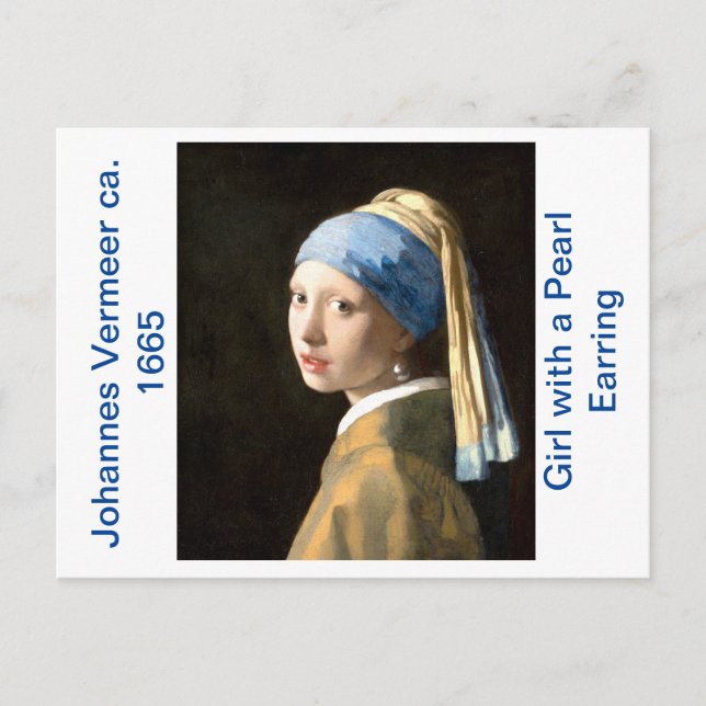Girl with a Pearl Earring (ca. 1665) Postcard (Front)