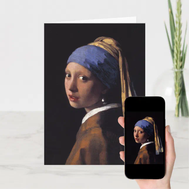 Girl with a Pearl Earring Card Zazzle