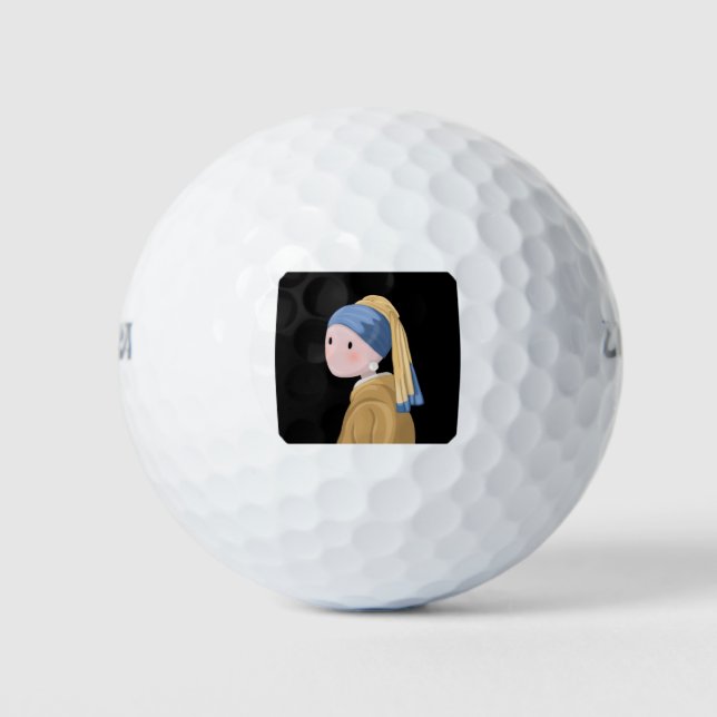 Girl with a Pearl Earring Golf Balls (Front)