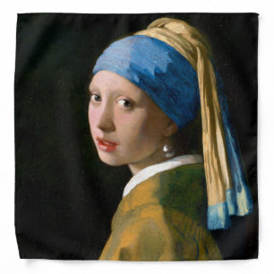 Girl with a Pearl Earring, Johannes Vermeer, 1665 Bandana