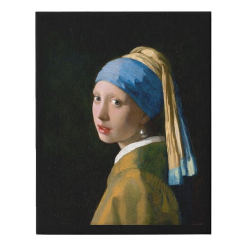 Girl with a Pearl Earring Johannes Vermeer 1665 Faux Canvas Print