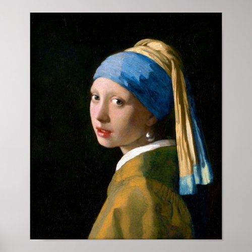 Girl with a Pearl Earring Johannes Vermeer 1665 Poster