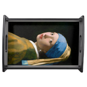 Girl with a Pearl Earring, Johannes Vermeer, 1665 Serving Tray
