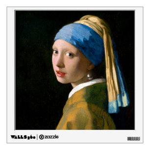 Girl with a Pearl Earring, Johannes Vermeer, 1665 Wall Decal