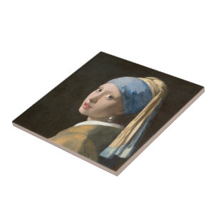 Girl with a Pearl Earring-Johannes Vermeer Art Ceramic Tile