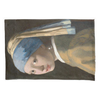 Girl with a Pearl Earring-Johannes Vermeer Art Pillow Case