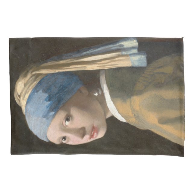 Girl with a Pearl Earring-Johannes Vermeer Art Pillow Case (Front)